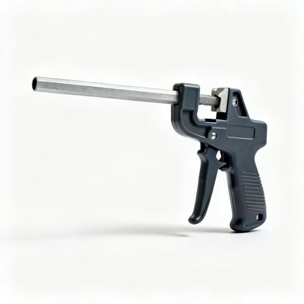 Clamps: A one handed trigger bar clamp with a pistol grip trigger and plastic jaws