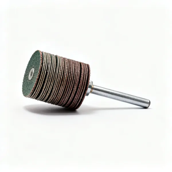 A stack of small thin reinforced abrasive cutting discs for a rotary tool