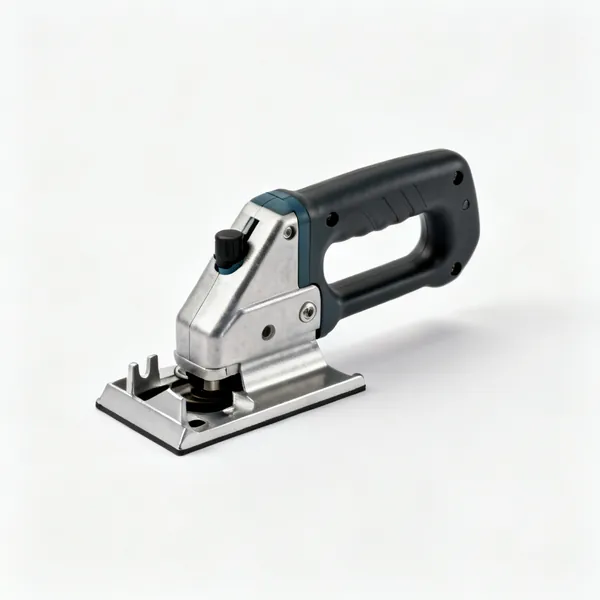 A metal oscillating multi tool depth stop guide shoe attachment