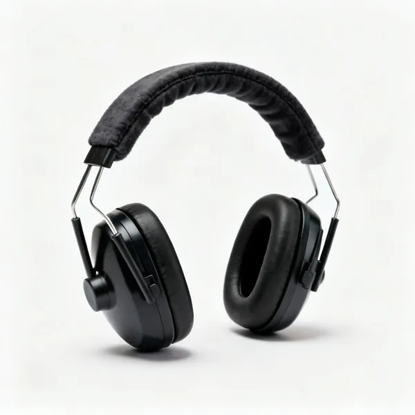 Ear protection: A pair of over ear protective ear defenders with a padded headband