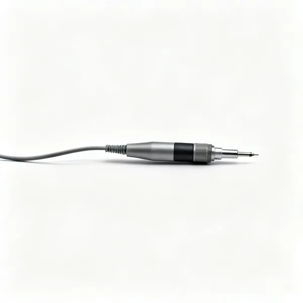 A rotary tool flexible shaft attachment with a long cable and a slim handpiece