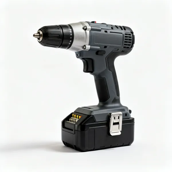 A cordless tool lithium battery pack with contacts and a release catch