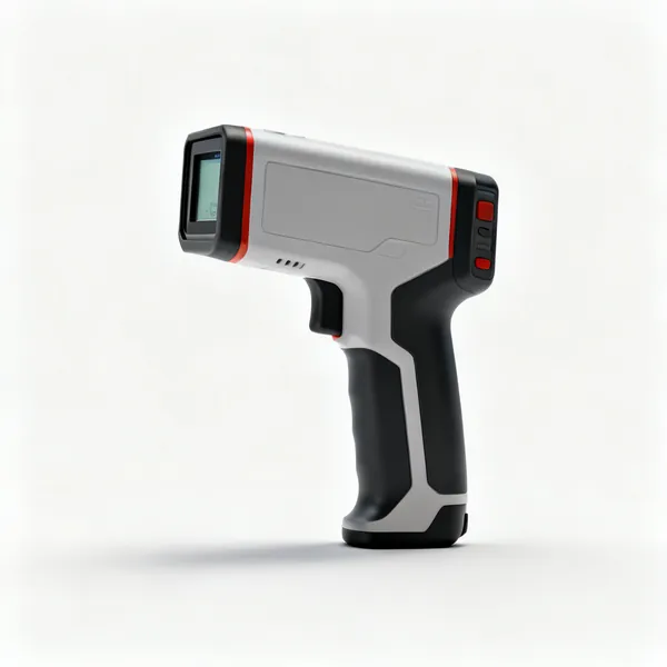 A handheld laser distance measure with a small display