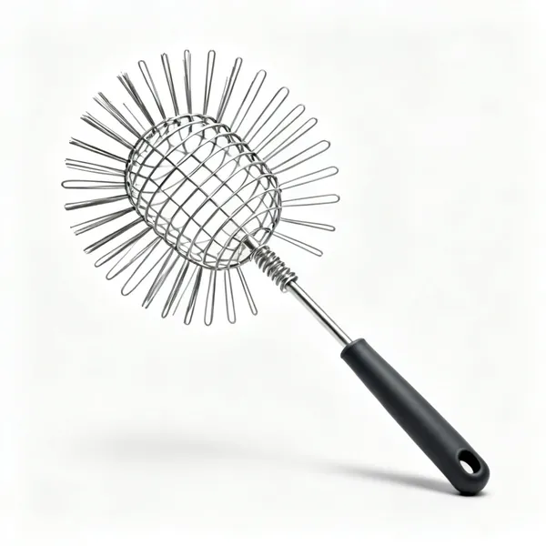 Cage brush: A sprung wire cage chimney brush head that expands outward