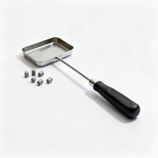 Smoke pellets: Several small smoke test pellets beside a metal tray