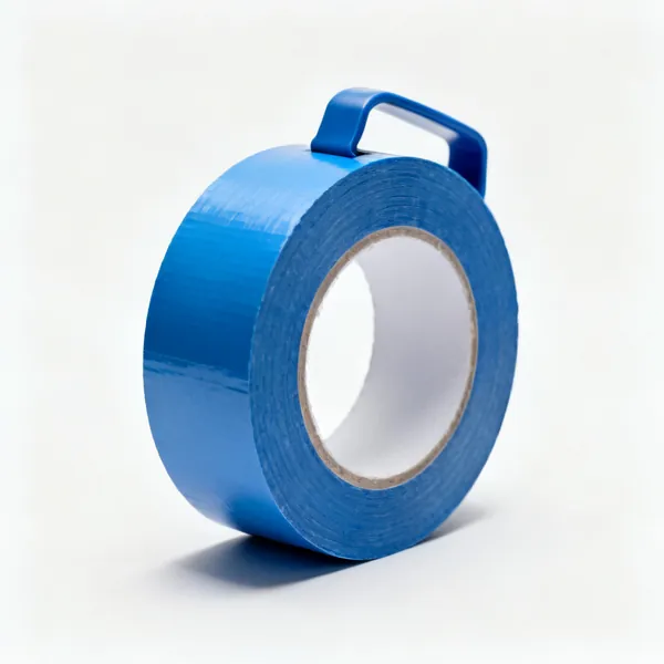 A roll of blue masking tape