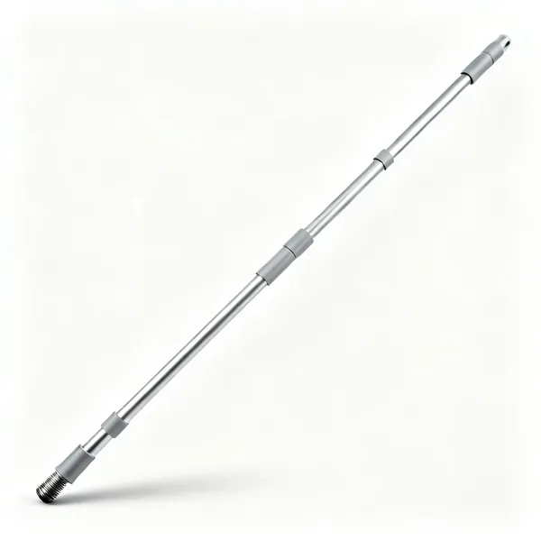 Telescopic pole: A long telescopic aluminium cleaning pole in several sections with a threaded end