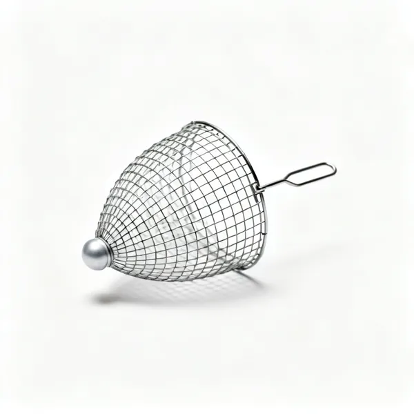 A wire mesh gutter outlet balloon guard, a small round dome
