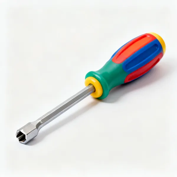 Nut driver set: A set of nut drivers with coloured plastic handles and hex socket ends