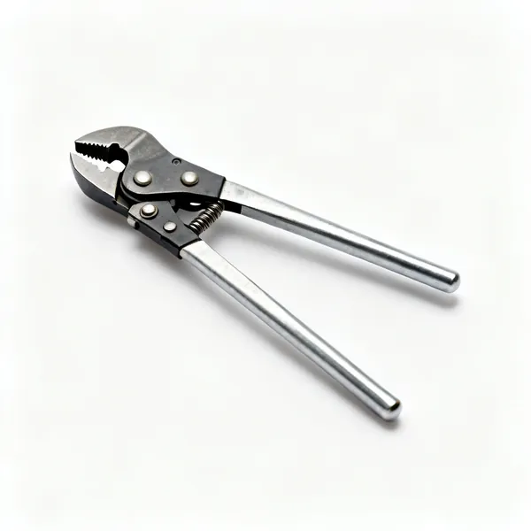 Hand nibbler: A hand sheet metal nibbler with a punch head and two long steel handles