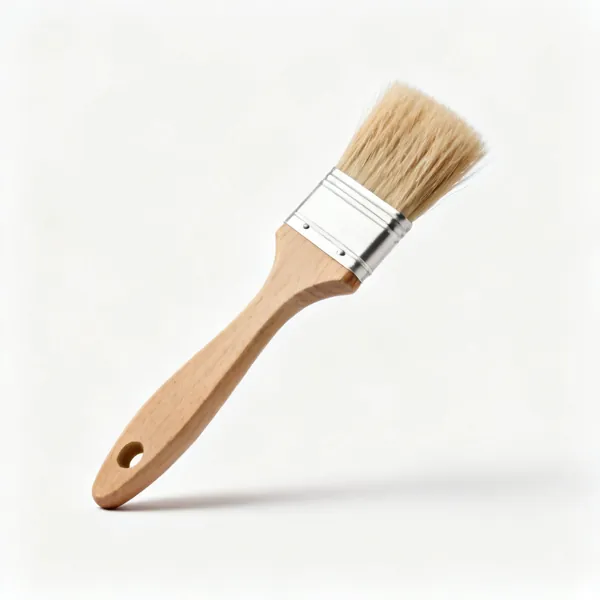 Soft brush: A soft bristled hand brush with a wooden handle