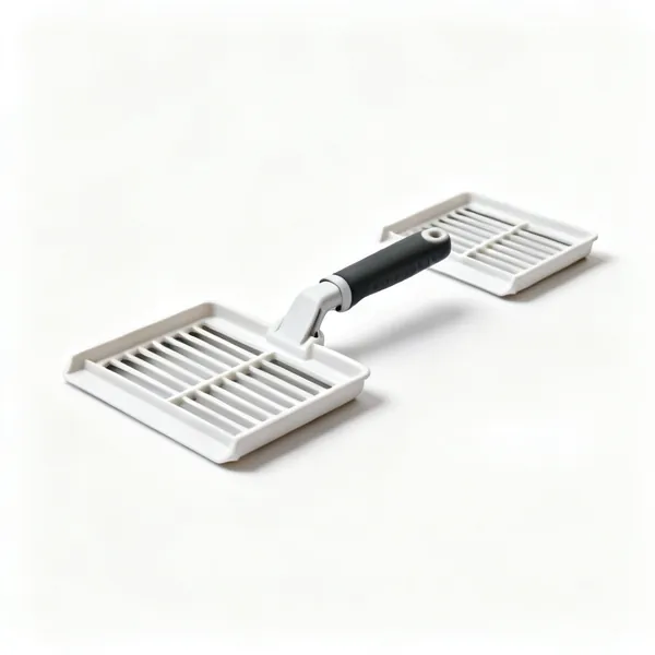 Rafter ventilation trays: Two moulded plastic rafter ventilation tray sections