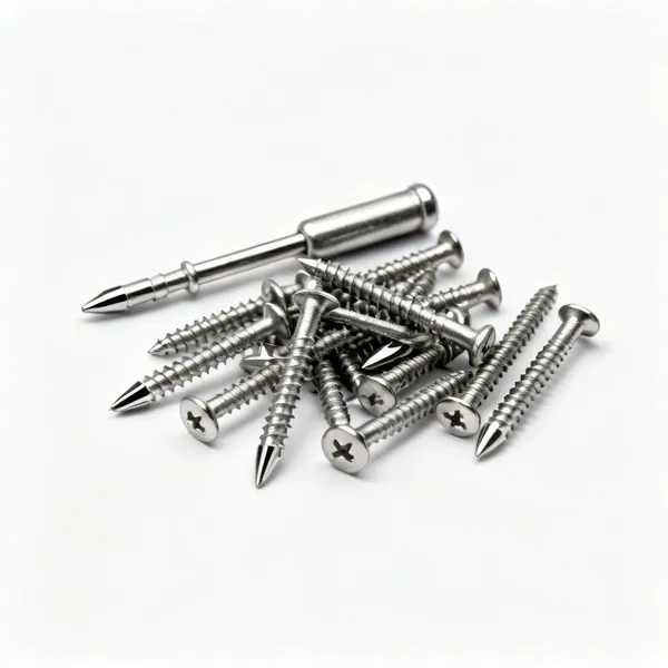 Stainless screws: A handful of stainless steel pozidriv screws