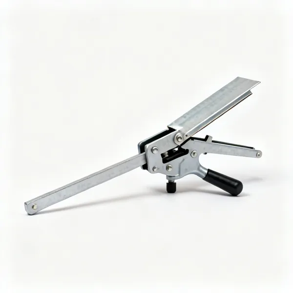 Portable bending brake: A portable sheet metal bending brake with a long clamping bar and hinged folding leaf