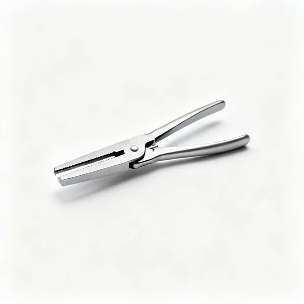 A hand seamer tool with wide flat parallel jaws and two long handles