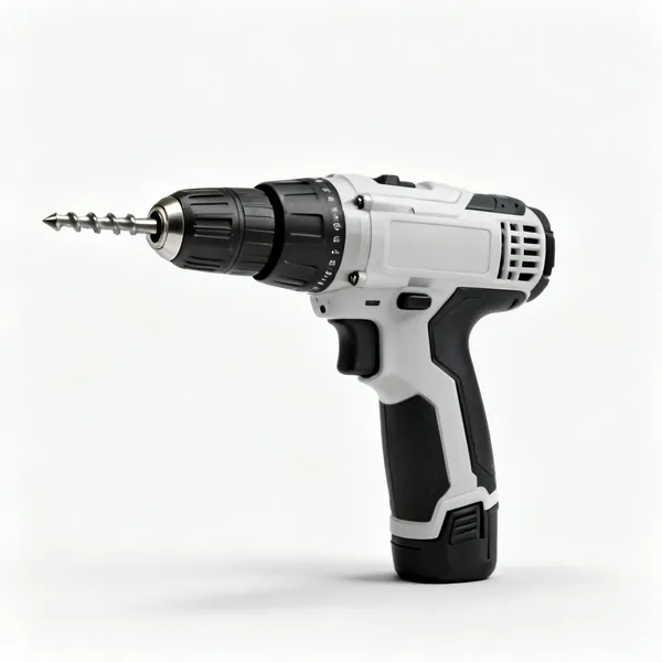 Roofing screw driver: A cordless screw gun with a depth setting nose and a hex socket bit