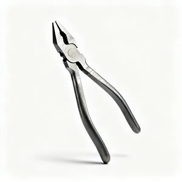 A pair of standing seam seaming pliers with shaped flat jaws