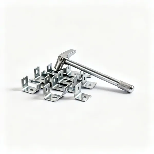 Fixed clips: A handful of stainless steel standing seam fixed roof clips