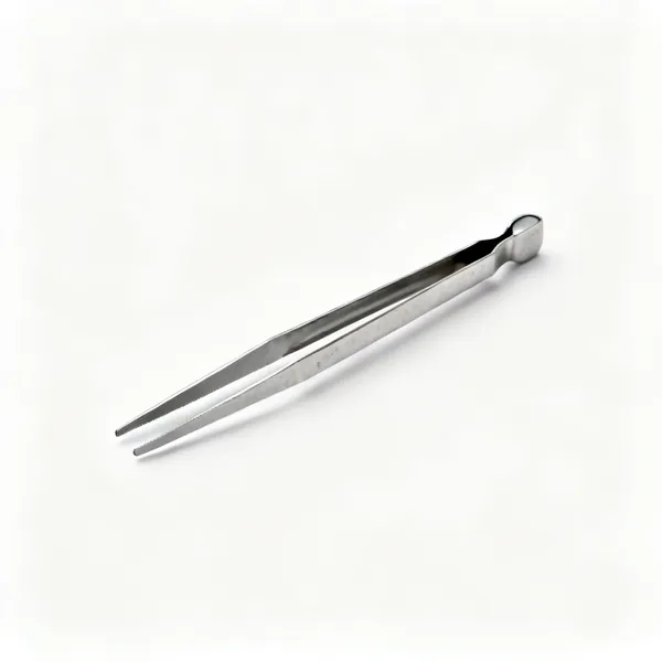 A pair of sheet metal folding tongs with narrow offset flat jaws
