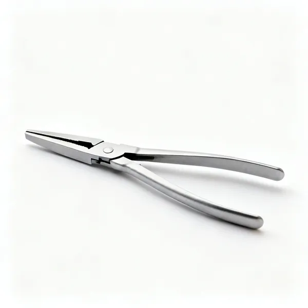 A hand seamer tool with wide flat parallel jaws and two long handles