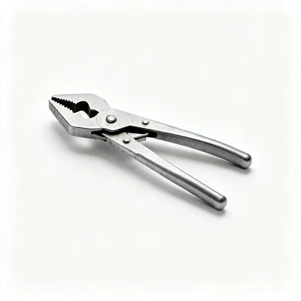 Pan end folder: A sheet metal pan end folding tool with shaped jaws and handles