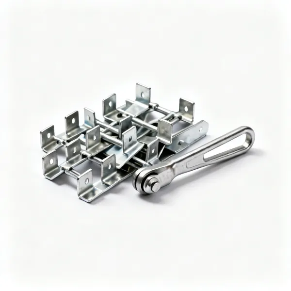 Sliding clips: A handful of stainless steel standing seam sliding roof clips