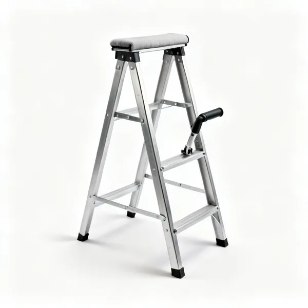 Padded trestles: A pair of metal trestles with padded top rails