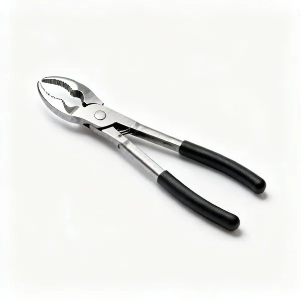 A pair of seam opening tongs with hooked steel jaws