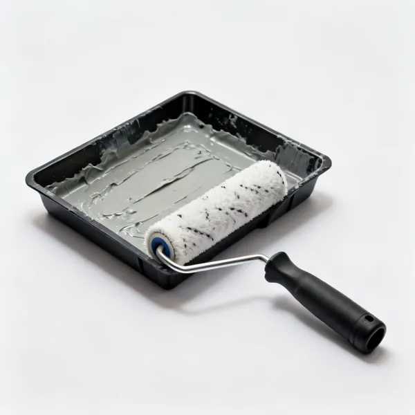 Adhesive roller: A roller and tray with roofing adhesive