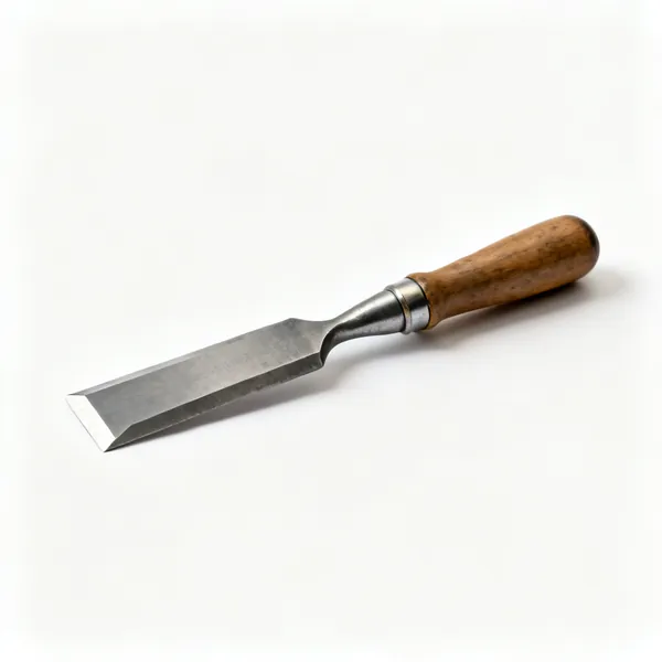 A wide bolster chisel with a guard