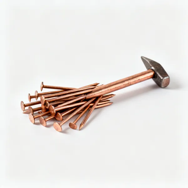 Copper nails: A handful of copper slating nails