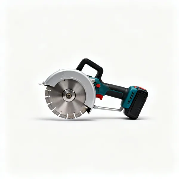 A cordless disc cutter with a diamond blade
