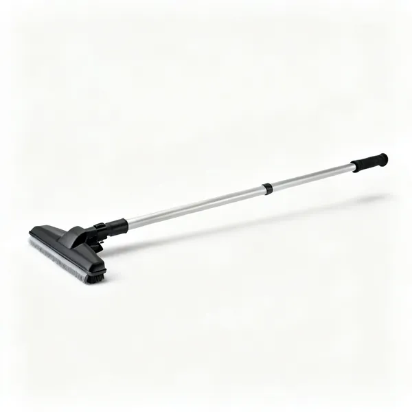 A gutter vacuum pole attachment