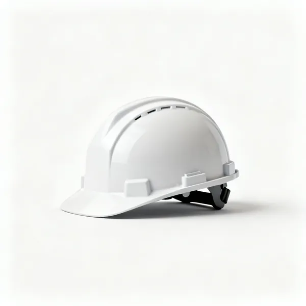 A white hard hat safety helmet
