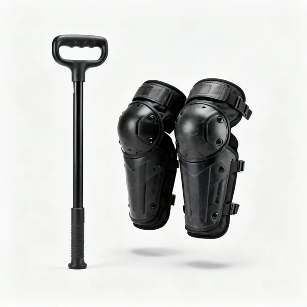A pair of heavy duty knee pads