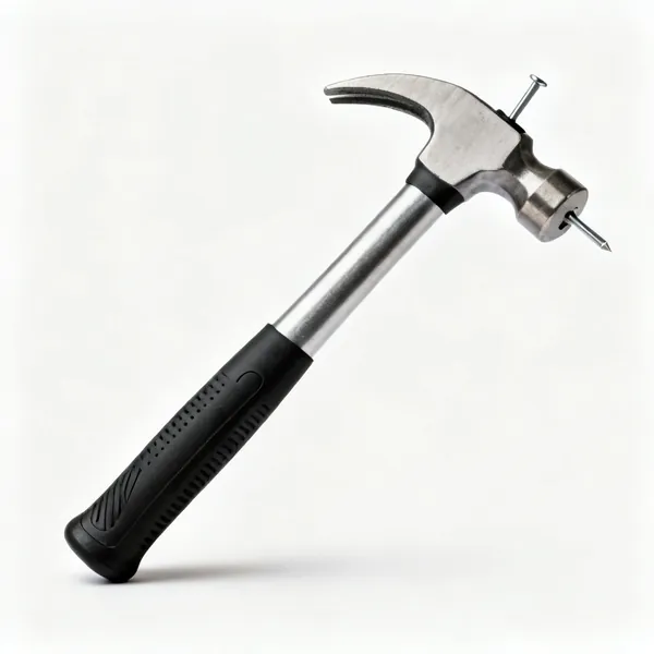 A roofing hammer with a magnetic nail start
