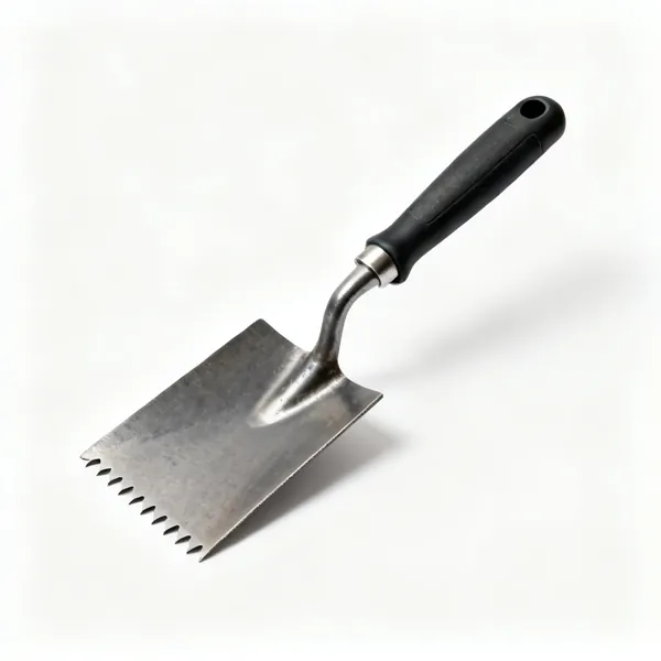 Roofing spade: A notched roofing tear off spade
