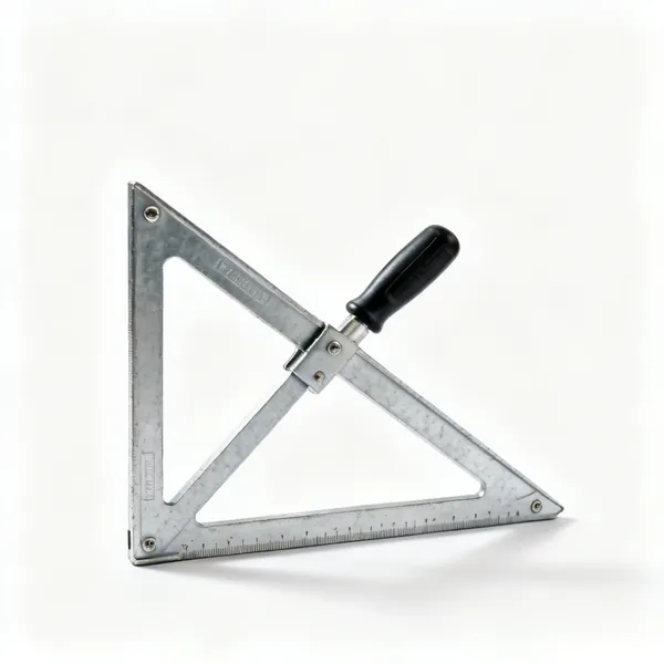 Roofing square: A steel roofing framing square
