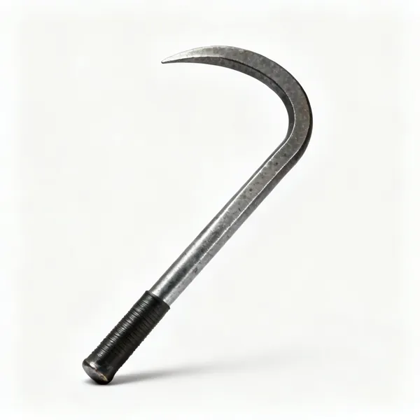 A curved steel wrecking bar