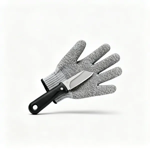 A pair of cut resistant gloves
