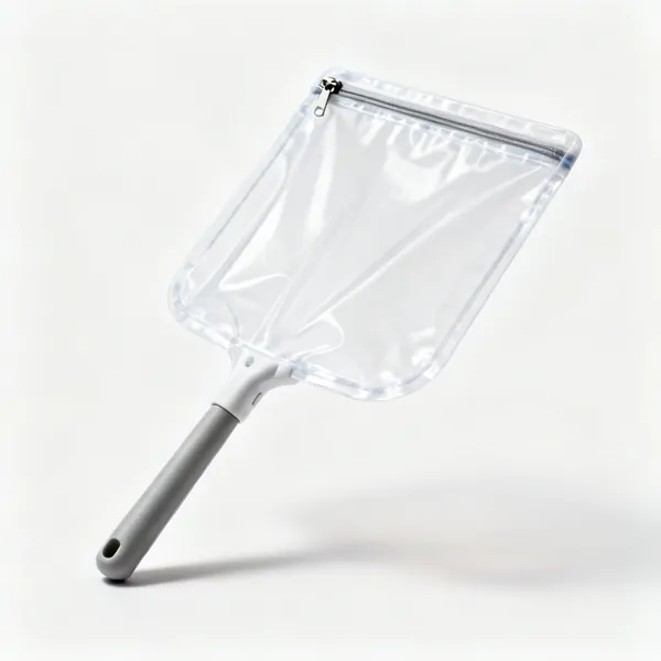 A plastic dust barrier screen with a zip