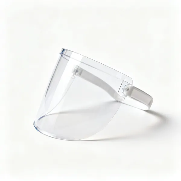 A clear full face shield visor
