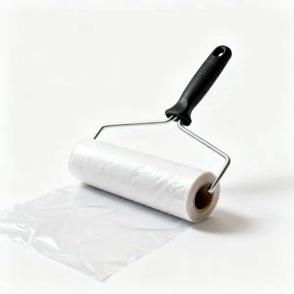 A roll of floor protection sheeting
