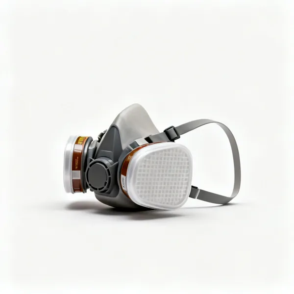 A reusable half mask respirator with filters