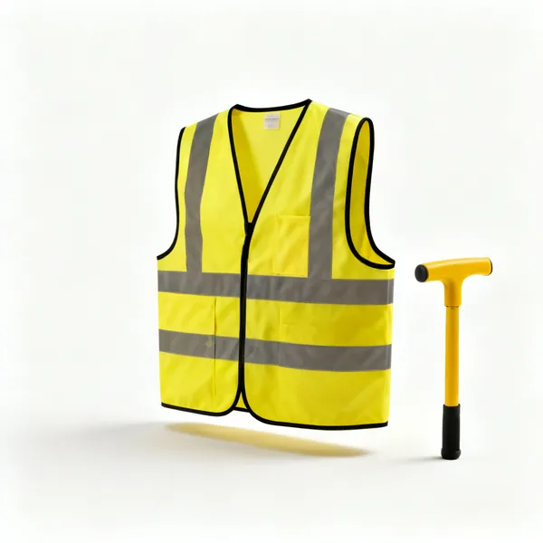 Hi vis clothing: A yellow hi vis safety vest