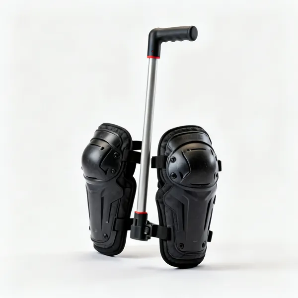 A pair of work knee pads