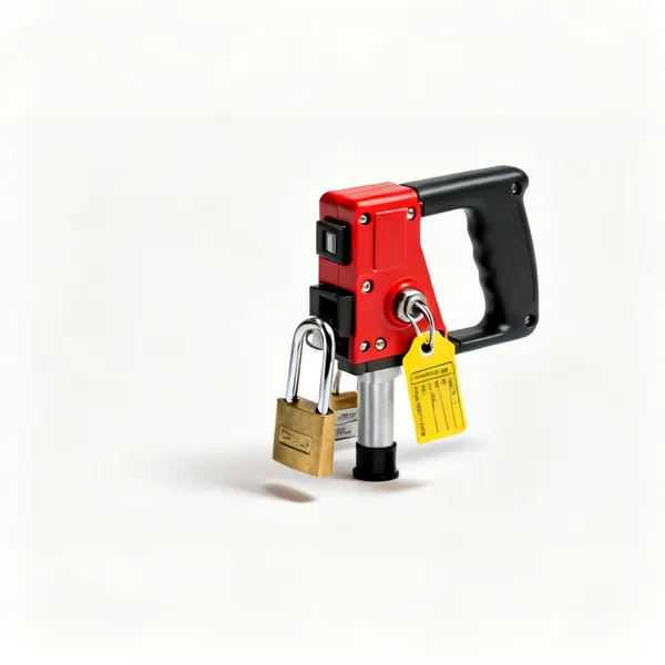 An electrical lock off kit with padlocks and tags