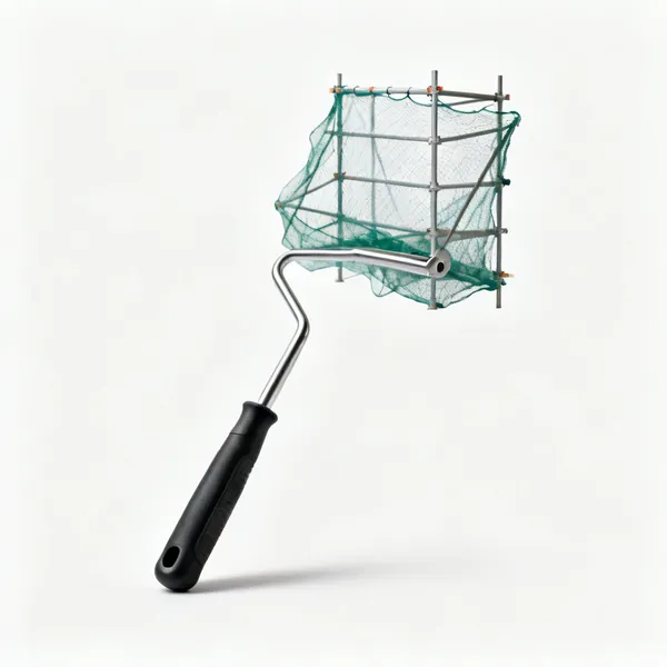 Safety netting on scaffolding