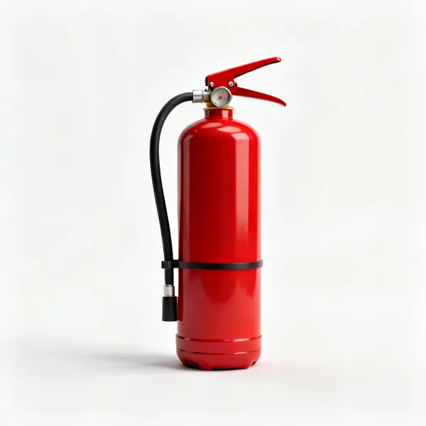 Water extinguisher: A red water fire extinguisher
