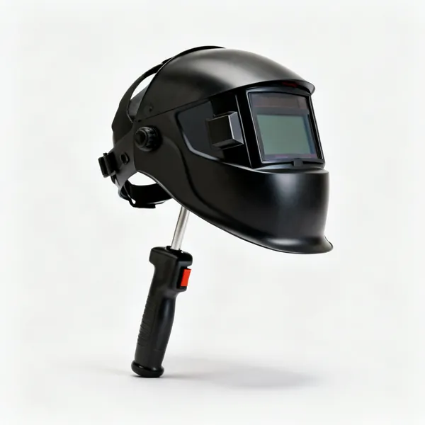 An auto darkening welding helmet